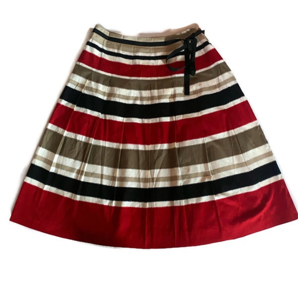 Talbots Mid Length Striped Skirt